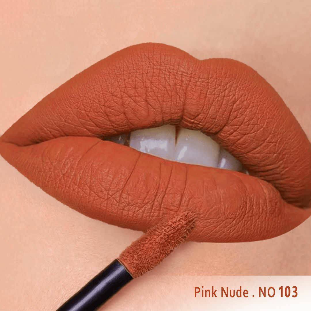 رژ لب مایع مخملی مات سرژه کد 103 (Pink Nude)