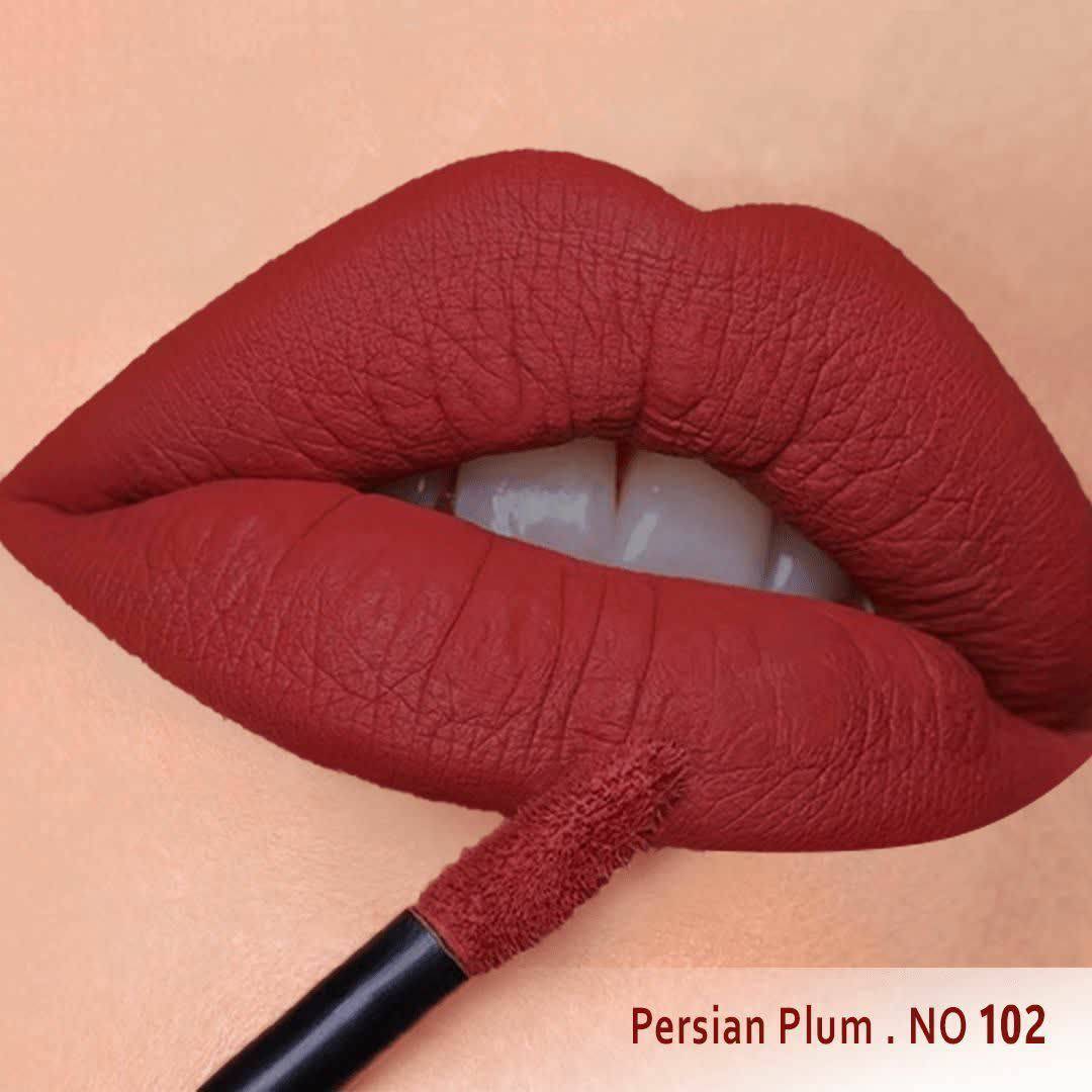 رژ لب مایع مخملی مات سرژه کد 102 (Persian Plum)